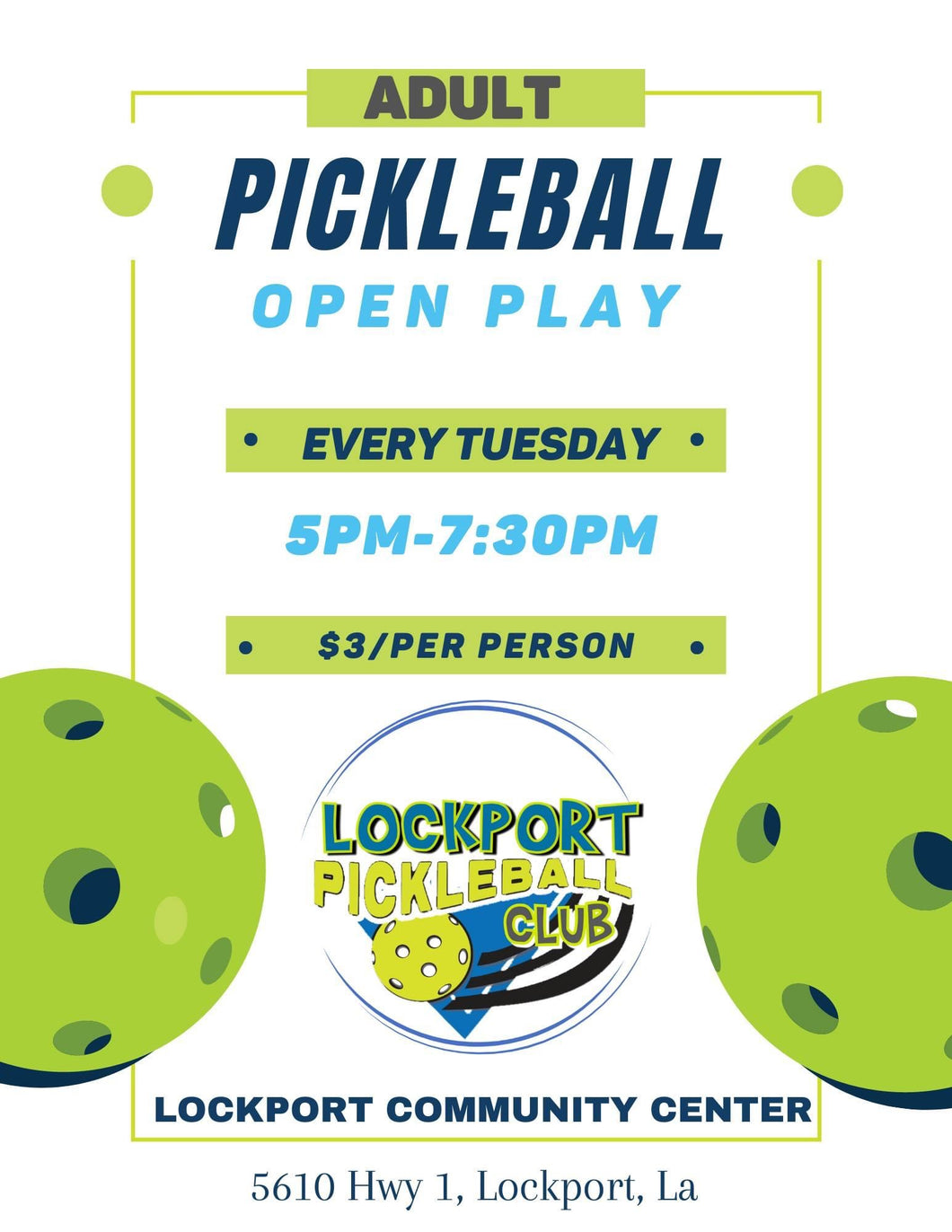Adult Pickleball/Basketball Open Play